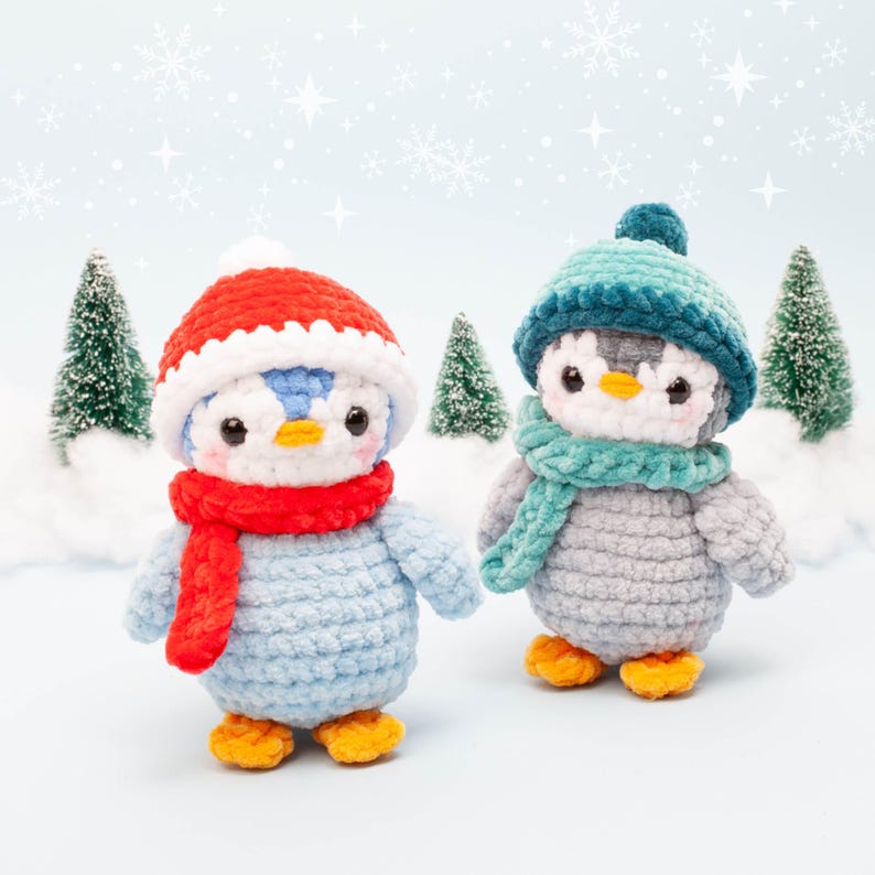 Crochet Penguin Pattern - Easy amigurumi crochet pattern, Winter Decor DIY | Beginner-Friendly image 2