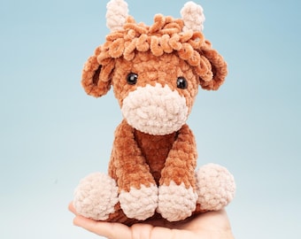 Highland Kuh Häkelanleitung PDF • Amigurumi Plüschtier • Schritt-für-Schritt Häkelanleitung
