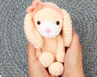 Crochet bunny pattern, snuggler, amigurumi bunny pattern, cuddle toy, plushie, plush bunny