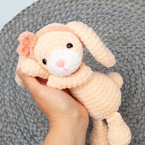 Crochet bunny pattern, snuggler, amigurumi bunny pattern, cuddle toy, plushie, plush bunny