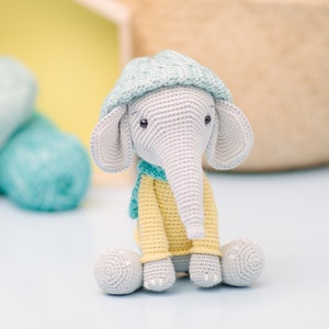 Elephant amigurumi pattern,  Elephant crochet pattern, PDF