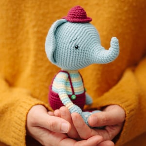 Amigurumi crochet pattern, elephant crochet pattern, amigurumi elephant PDF