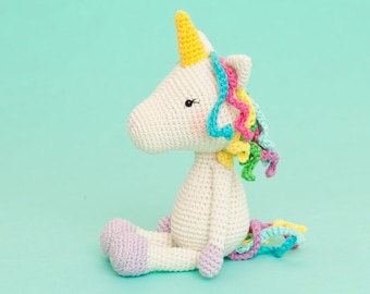 Unicorn crochet pattern, amigumi unicorn pattern, amigurumi pattern PDF