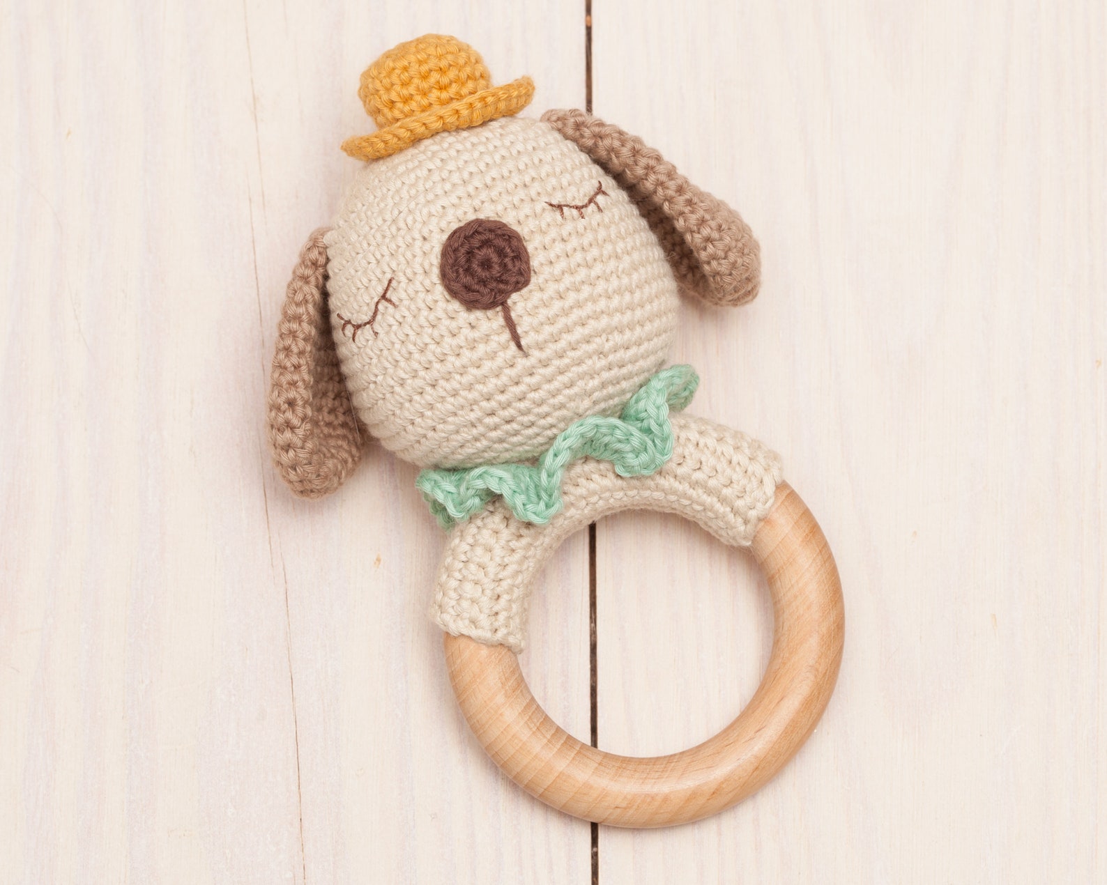 Crochet Dog Rattle Pattern Teether Pattern Amigurumi Rattle Etsy