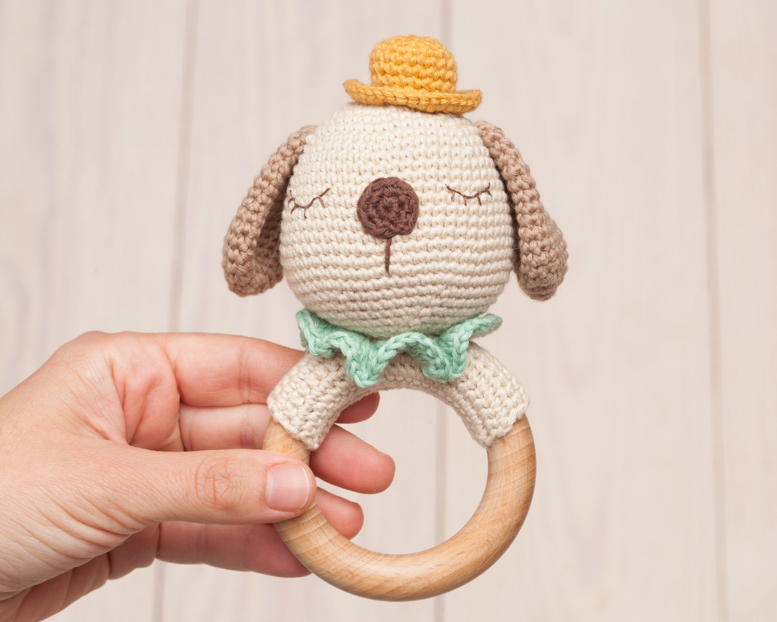 Crochet Dog Rattle Pattern Teether Pattern Amigurumi Rattle Etsy