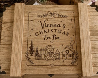 Personalised Wooden Christmas Eve Keepsake Box for Kids