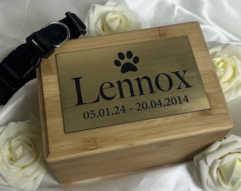 Personalised Pet Urn solid wood cat dog casket