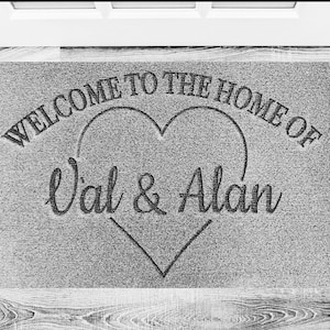 New home gift / Rug / Family Name Doormat / Personalized Doormat / Custom Door Mat / Wedding Gift.