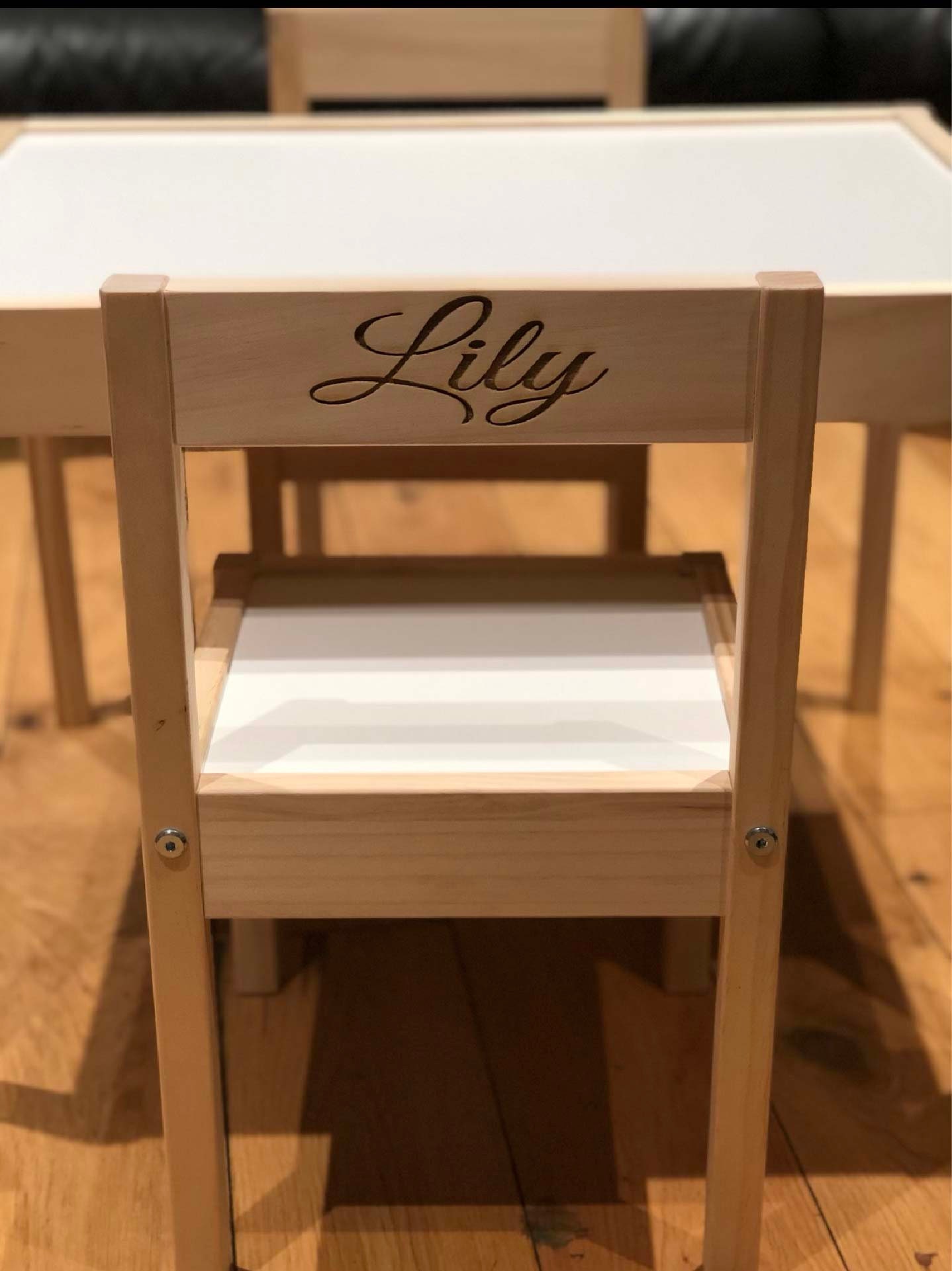 Childrens table and chairs personalised hotsell
