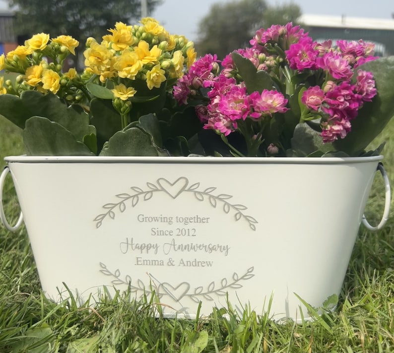 Personalised Metal Planter For Anniversary image 8