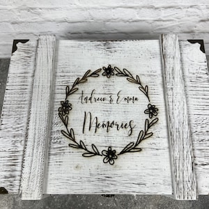 Personalised keepsake box Memories box Gift Box Wedding gift wooden rustic extra large box baby memory box any design. image 9