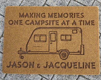 Caravan doormat Perzonalized Doormat -Customized Outdoor Rug -Housewarming Gift -caravan gift -Mobile home doormat