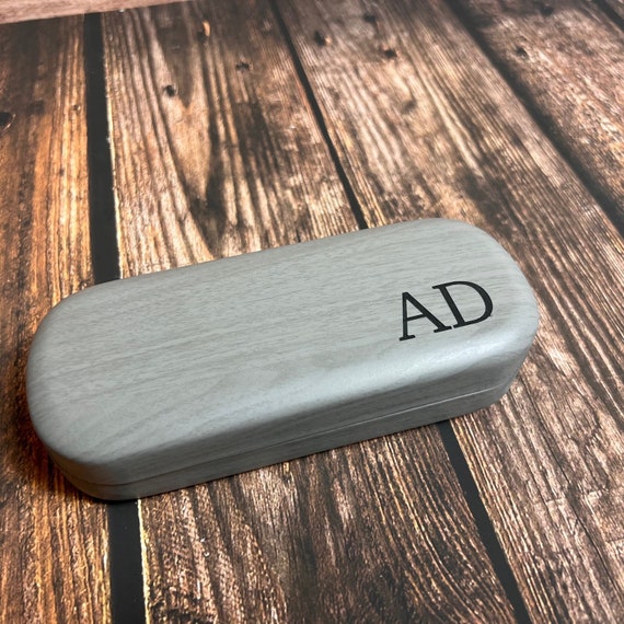 Personalized Engraved Leather Glasses Case, Father's Day Gift