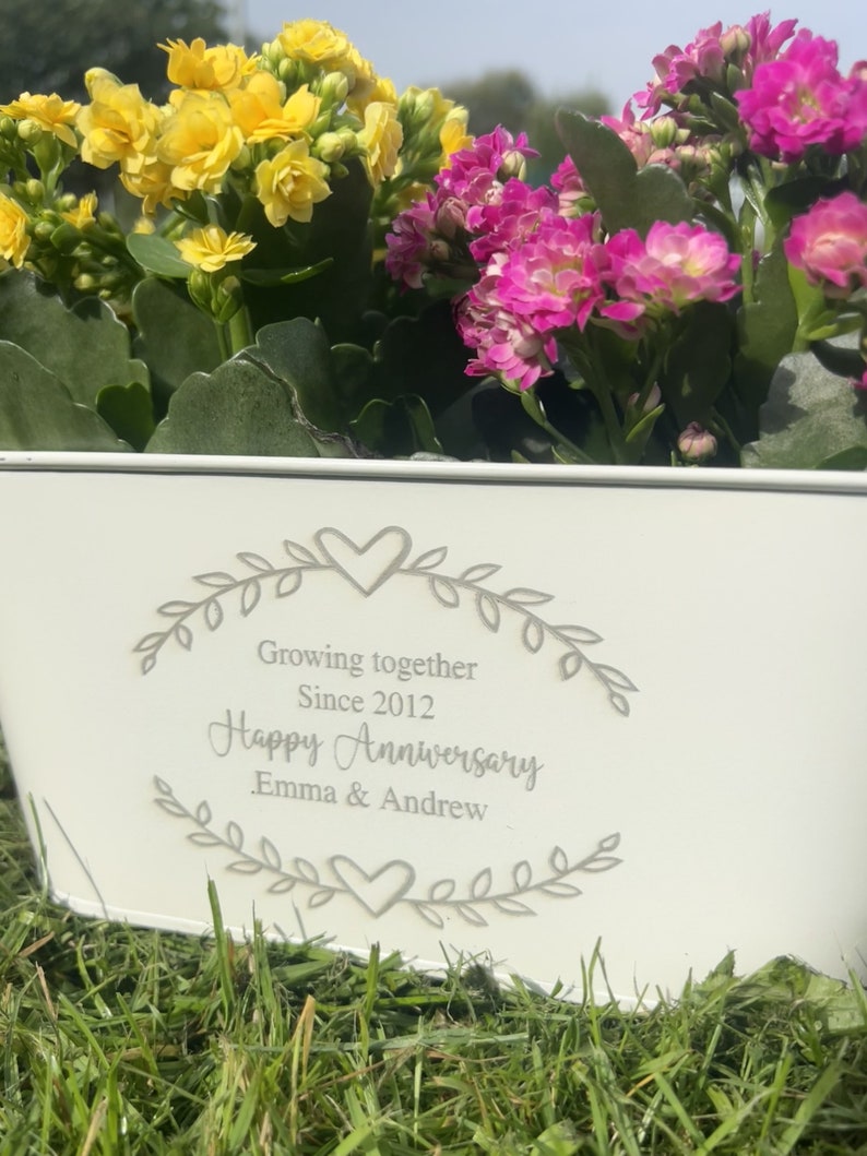 Personalised Metal Planter For Anniversary image 6