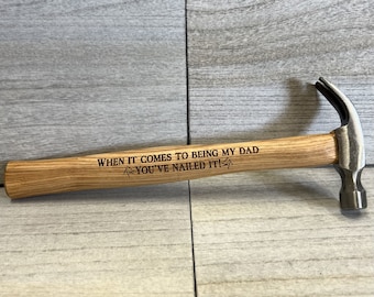 Personalised Hammer Engraved Fathers Day Tool Gift Dad Grandad , Step Dad gift, gift for Him ,Retirement gift.