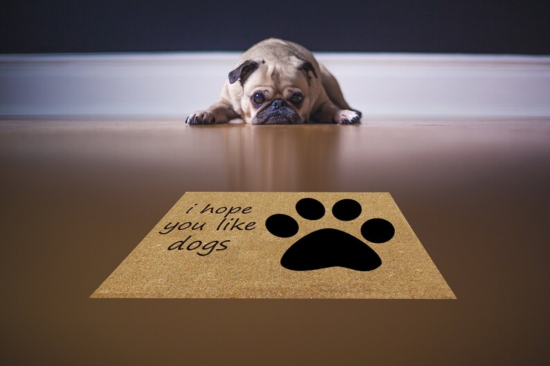 I Hope You Like Dogs Doormat Cute Doormat Funny Etsy