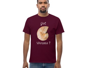 Men's classic tee Ammonite fossil got worms