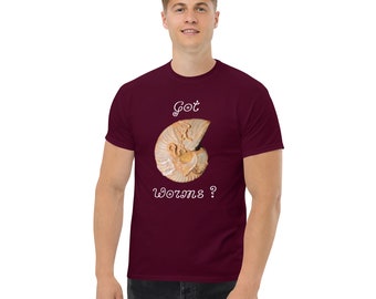 Men's classic tee ammonite fossil got worms