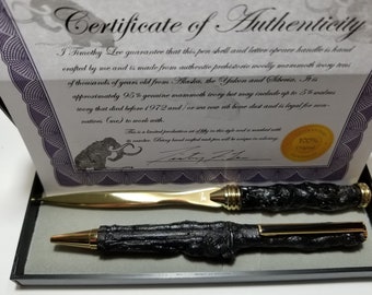 Woolly Mammoth Ivory Pen and Letter opener set Limited production