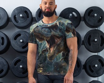 All-Over Print Men's Athletic T-shirt T Rex