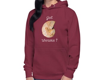 Unisex Hoodie ammonite fossil / got worms