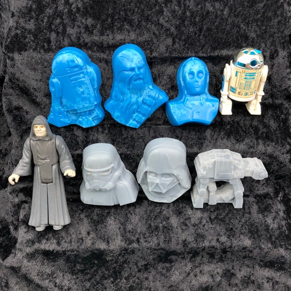 Star Wars Wax Melts - Light Side and Dark Side - C3PO, R2D2, AT-AT, Chewbacca, Darth Vader, and Stormtrooper