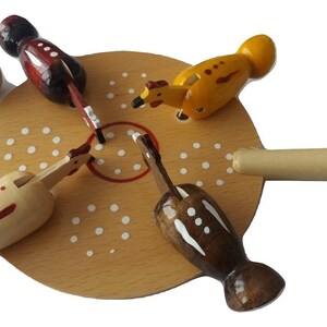 Neues hölzernes Huhn pickendes Spielzeug, Huhn, das Samen isst, natürliches handgemachtes Spielzeug