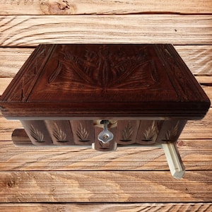 New wooden magic puzzle jewelry wizard mystery box chocolate brown treasure secret storage case money box with secret opening hidden key