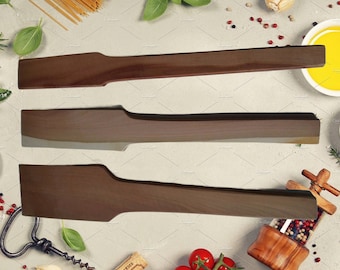 Nouveau lot de cuillères spatules en bois pour la cuisson de crêpes avec cuillère en bois de prunier