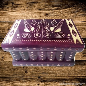 Big wooden magic jewelry puzzle box violet hidden key secret opening storage brain teaser treasure trinket case drawer interesting gift toy