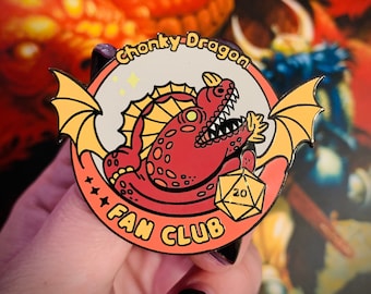 Chonky Dragon Fan Club 2” Enamel Pin