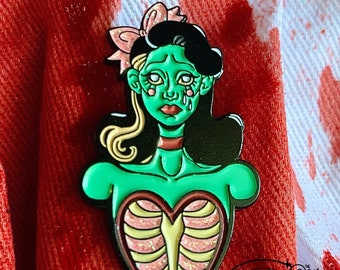 Hopeless Romantic Glittery Enamel Pin