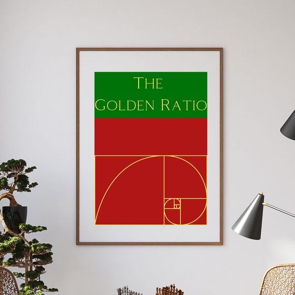 The Golden Ratio Poster Print Art Sacred Geometry Print Spiritual Wall Art Digital Download Set JPG SVG PNG Bundle Geometric Print Art