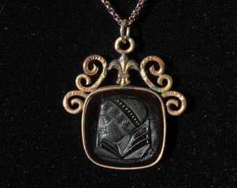 Ornate Intaglio Fob Necklace