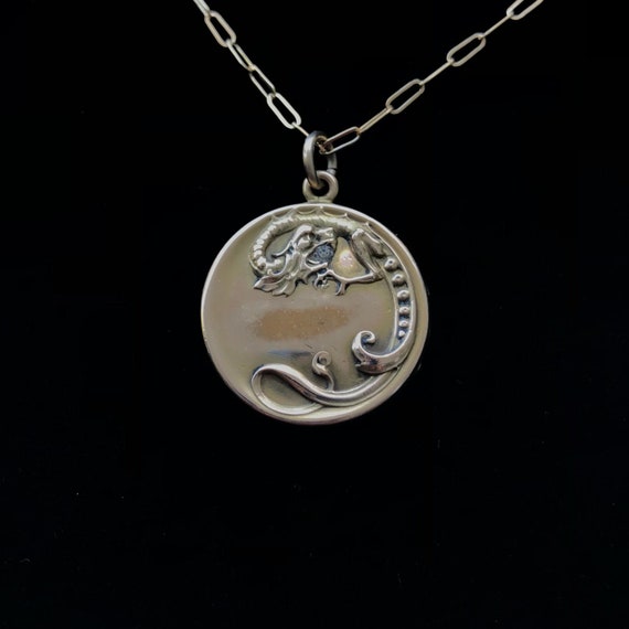 Antique Gold-filled Dragon Necklace