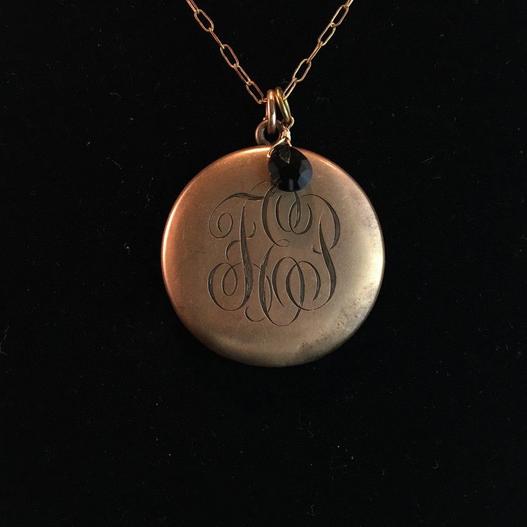 Click H Locket Classic Antique H&H Gold Filled Locket With Monogram - Etsy