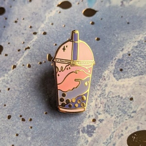 Enamel Pins - Mystic Bubble Tea Sparkle Enamel Pin