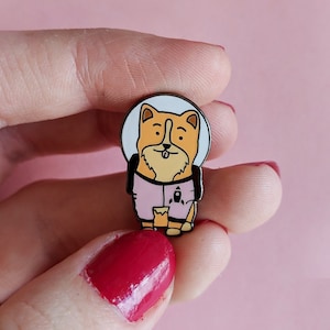 Emaille Pins - Cute Corgi Dog Space Astronaut Emaille Pin