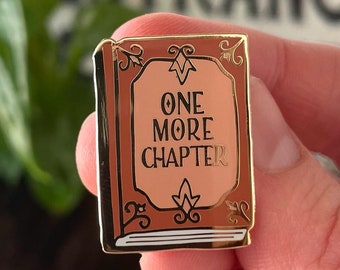 Enamel Pins - One More Chapter Reading Book Lover Funny Quote Enamel Pin