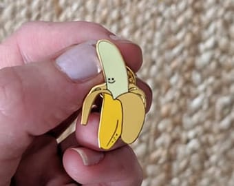 Enamel Pins - Banana Cute Smiley Fruit Hard Enamel Pin