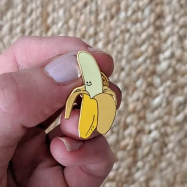 Enamel Pins - Banana Cute Smiley Fruit Hard Enamel Pin