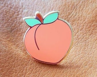 Enamel Pins - Peach Booty Emoji Cute Fruit Hard Enamel Pin