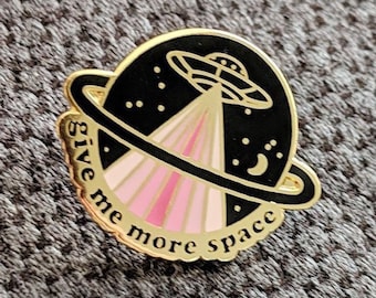 Enamel Pins - Introvert Space UFO Enamel Pin