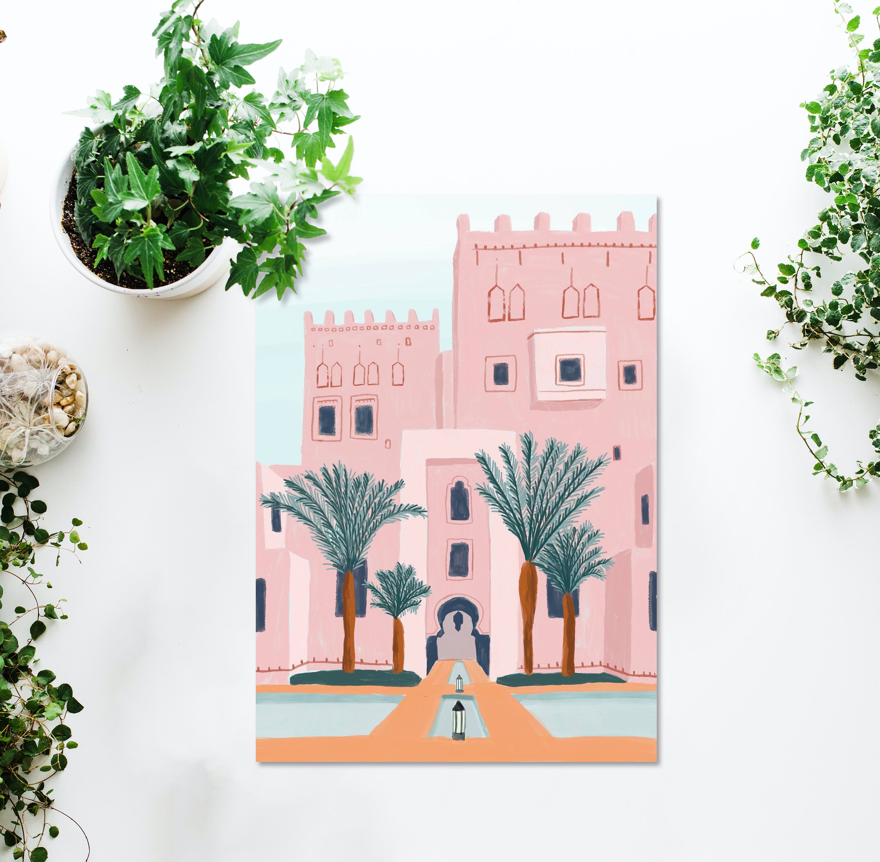 Prints - Wall Art Illustration Moroccan vibes - Digital Designs Custom Sizes