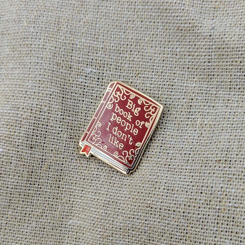 Enamel Pins Quote Introvert Big Book Funny Enamel Pin Etsy Australia