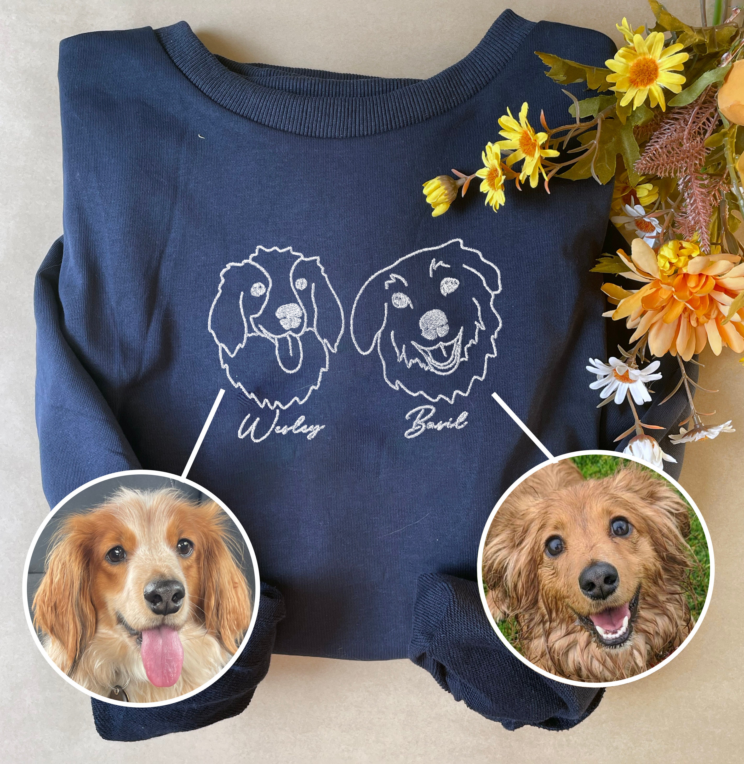 Felpa personalizzata con ricamo per animali domestici, felpa con cappuccio personalizzata con ricamo per cani, abbigliamento personalizzato per
