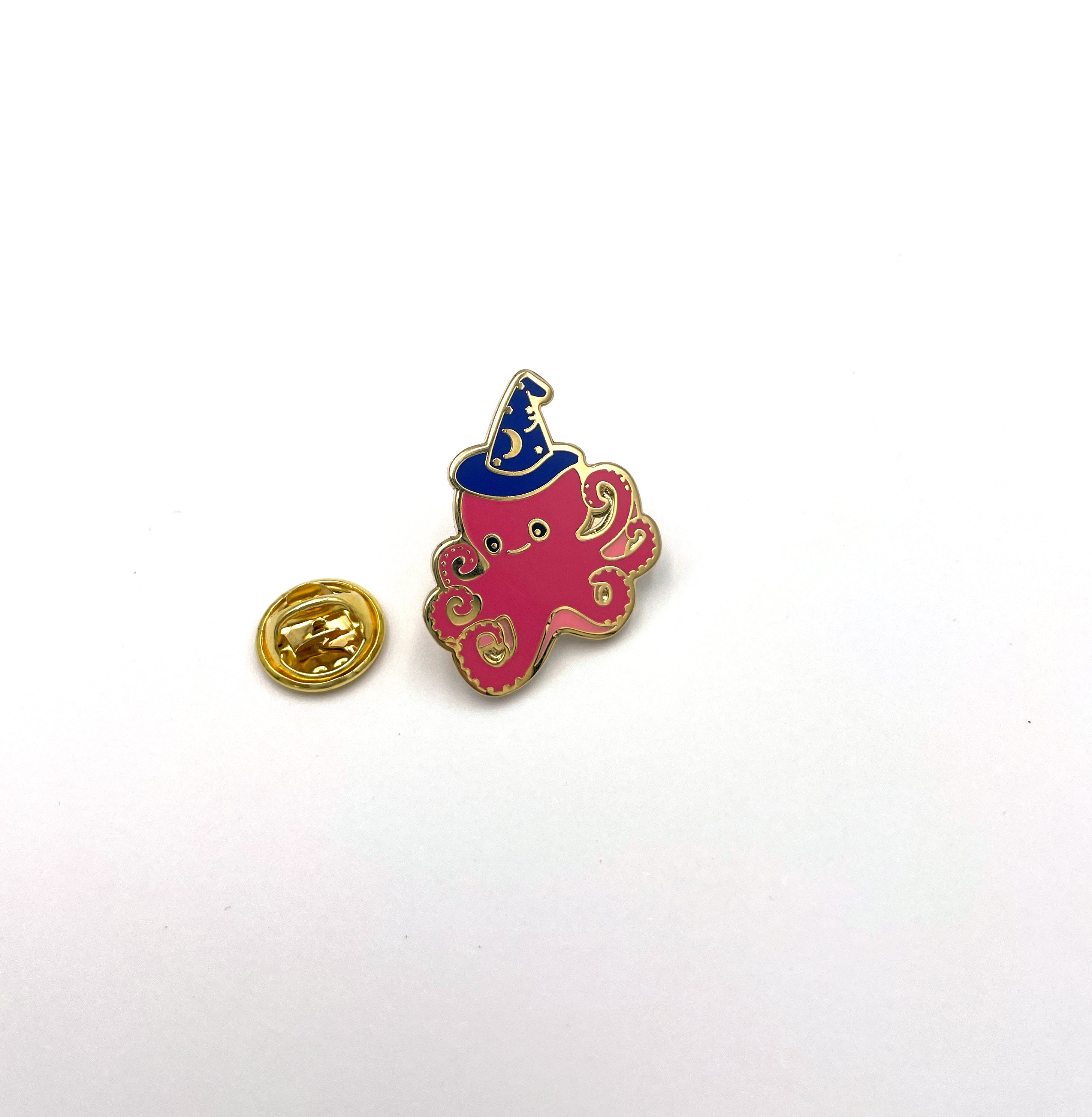 Enamel Pins - Cute Magic Octopus Wizard Funny Enamel Pin - Etsy
