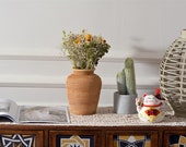 Rattan Vase, Wicker Flower Vase, Rustic Style Flower Vase Farmhouse Home Decor for Kitchen, Living Room Table Centerpieces Decorations