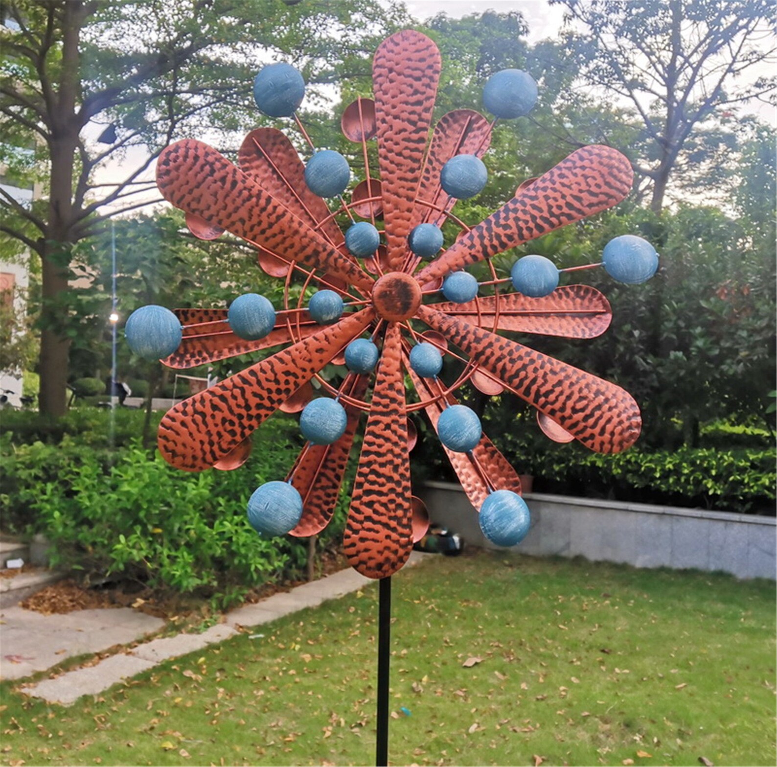 Giant 24 Wind Spinner Extra Large Bronze Garden Wind Etsy