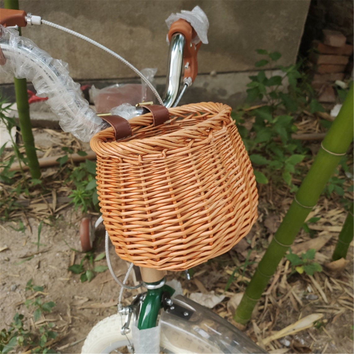 Wicker Bike Basket for Kids Portable Scooter Basket Etsy